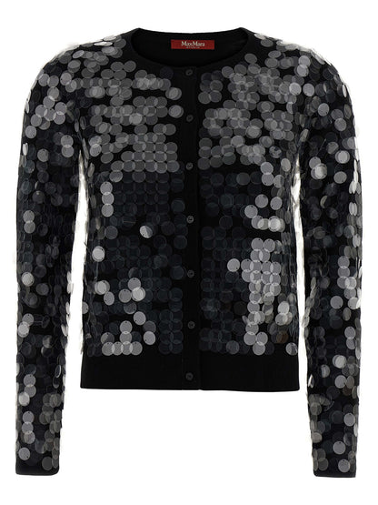 Max Mara Black Virgin Wool Cardigan