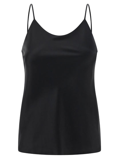 Max Mara Black Silk Tank Tops