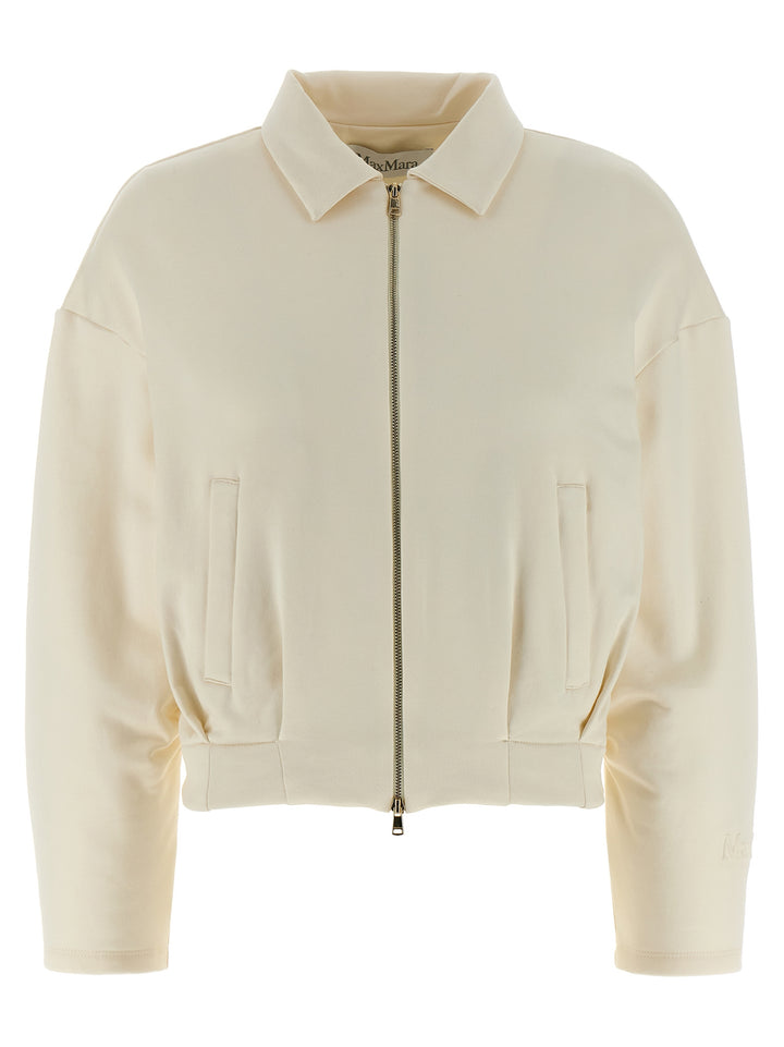 Max Mara White Silk Sweatshirt