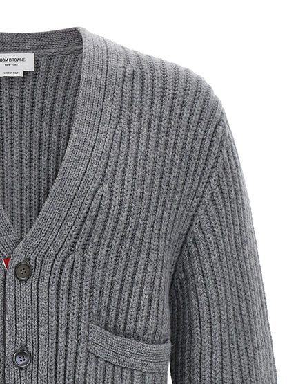 Thom Browne Gray Cashmere Cardigan