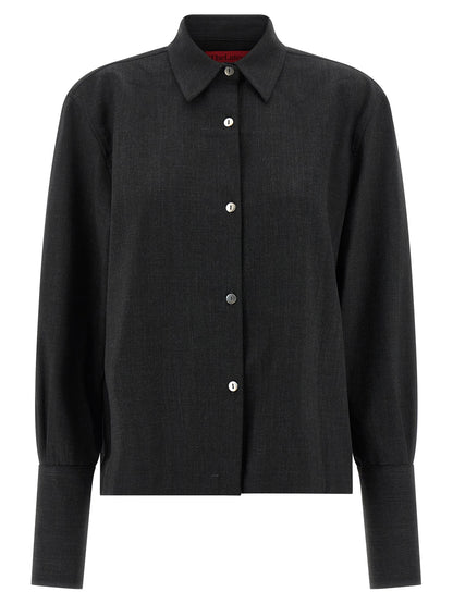 THELATEST Gray Polyester Blouse