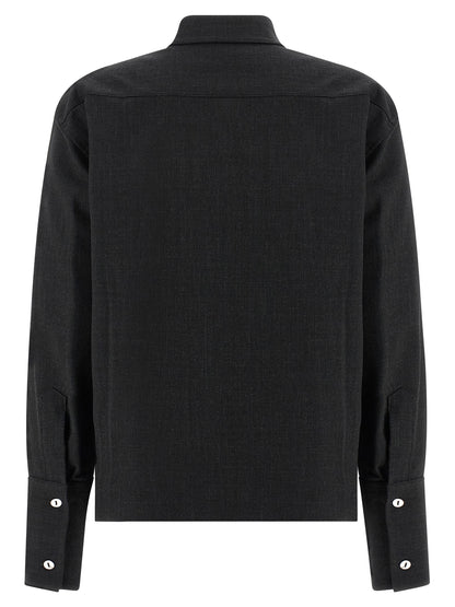 THELATEST Gray Polyester Blouse