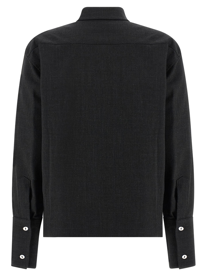 THELATEST Gray Polyester Blouse
