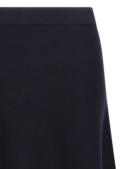 Max Mara Blue Viscose Midi Skirt