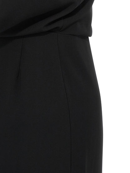 Max Mara Black Triacetate Long Dress