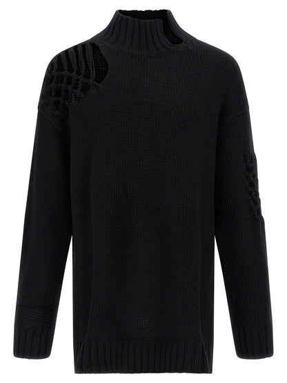 Yohji Yamamoto Black Wool Cardigan