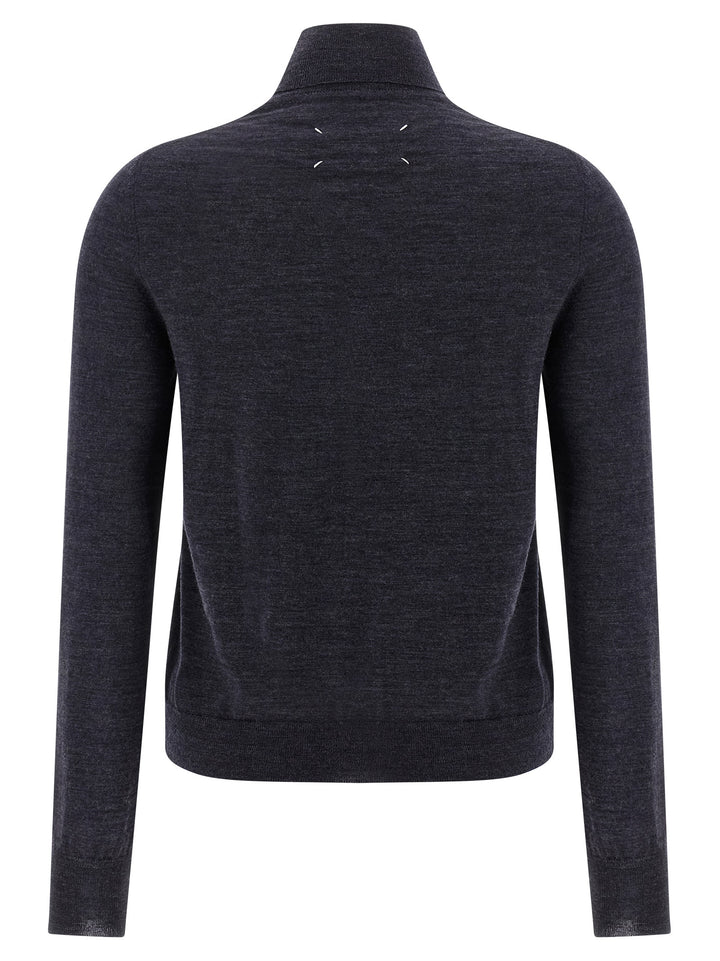 Maison Margiela Blue Wool Cardigan