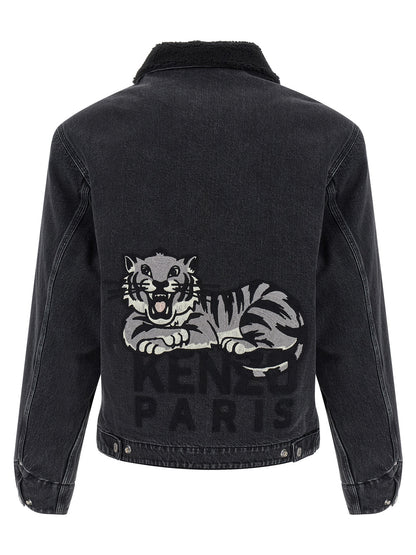 Kenzo Black Cotton Denim Jacket