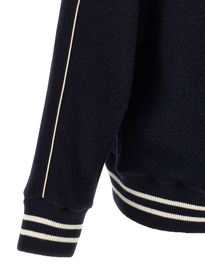 WALES BONNER Blue Virgin Wool Bomber