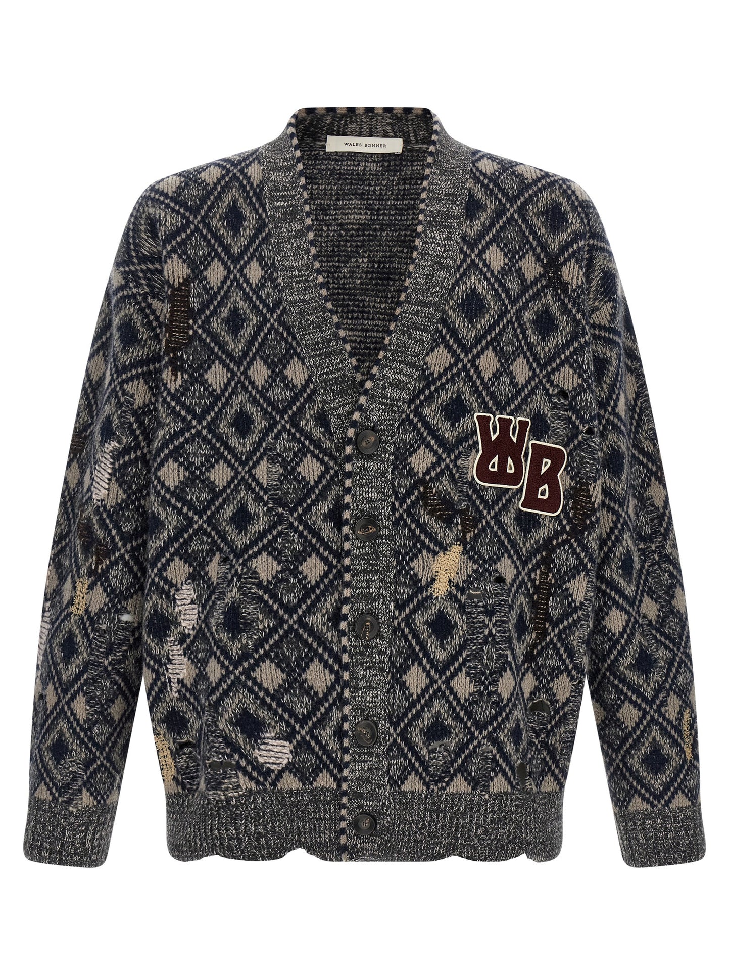 WALES BONNER Multicolor Merino Wool Cardigan
