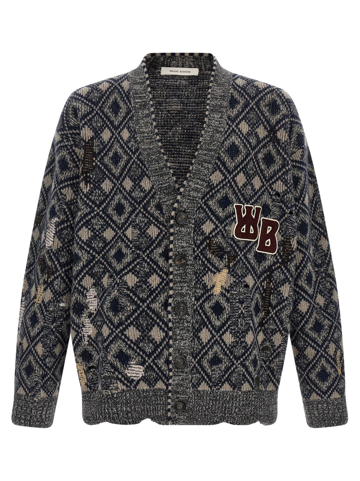 WALES BONNER Multicolor Merino Wool Cardigan