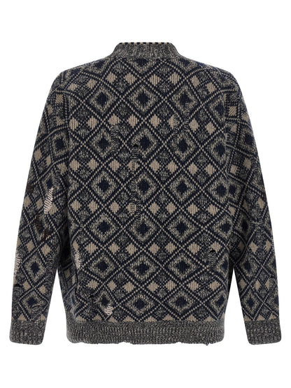 WALES BONNER Multicolor Merino Wool Cardigan