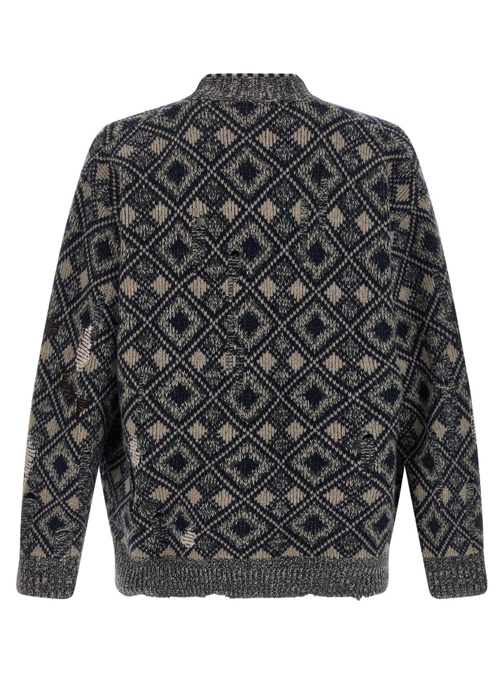WALES BONNER Multicolor Merino Wool Cardigan