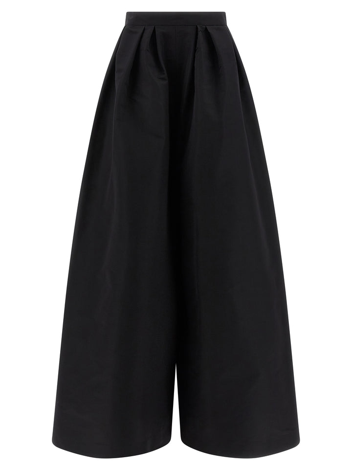 Carolina Herrera Black Silk Casual Pants