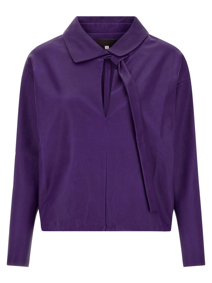 STOULS Purple Lamb Leather Blouse