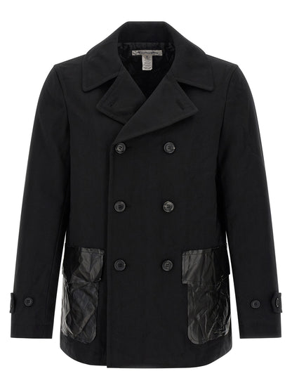 Comme Des Garçons Black Polyester Coat