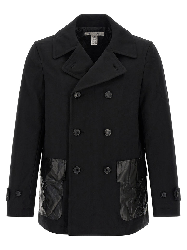 Comme Des Garçons Black Polyester Coat