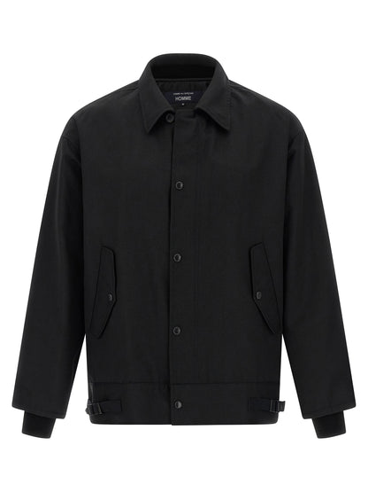 Comme Des Garçons Black Polyester Full-Length Jacket