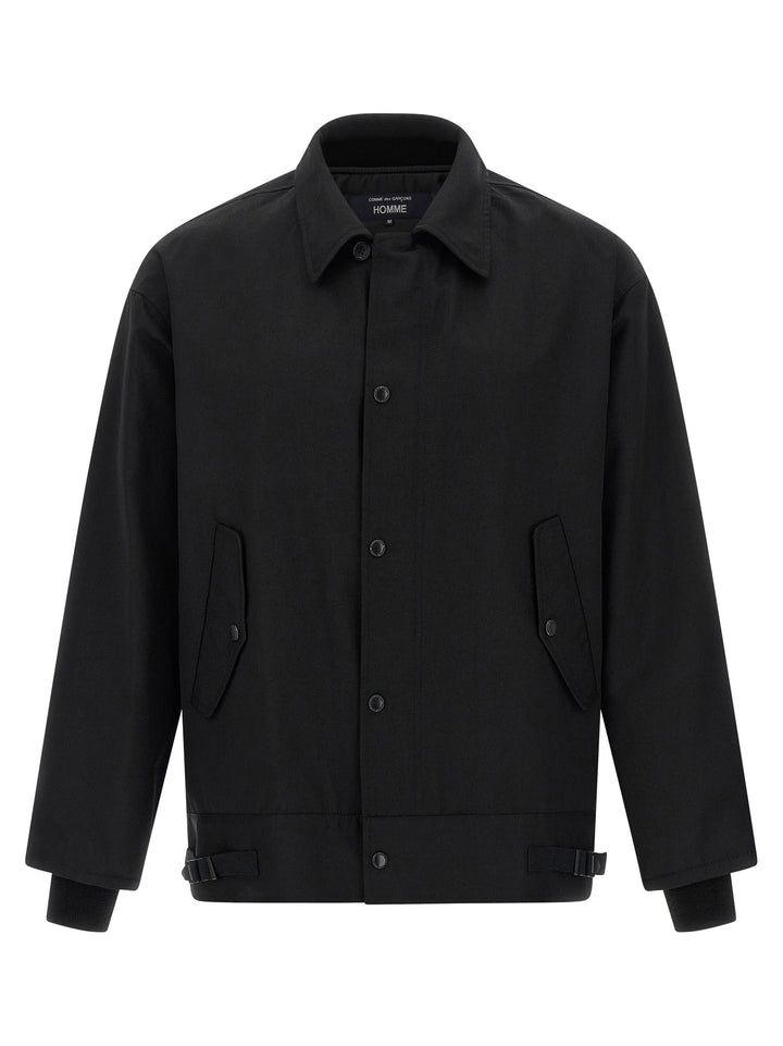 Comme Des Garçons Black Polyester Full-Length Jacket