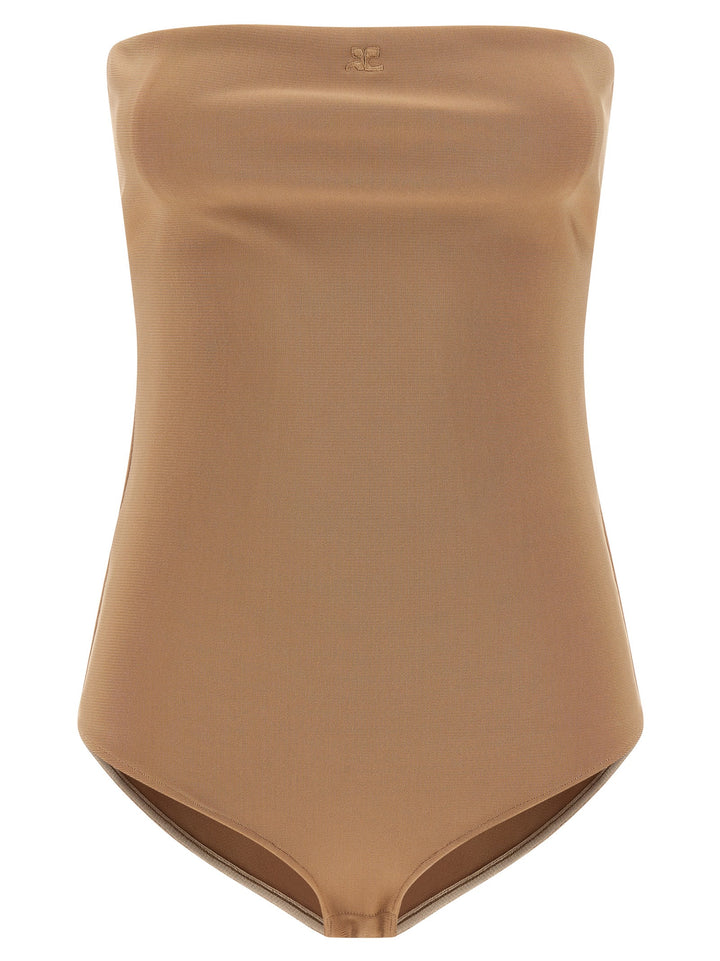 Courrèges Beige Viscose Bodysuit