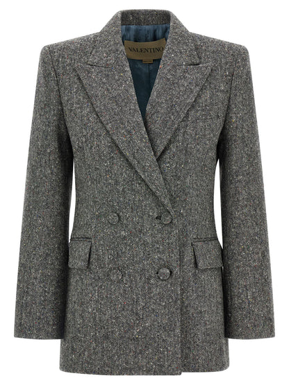 Valentino Garavani Gray Virgin Wool Blazer