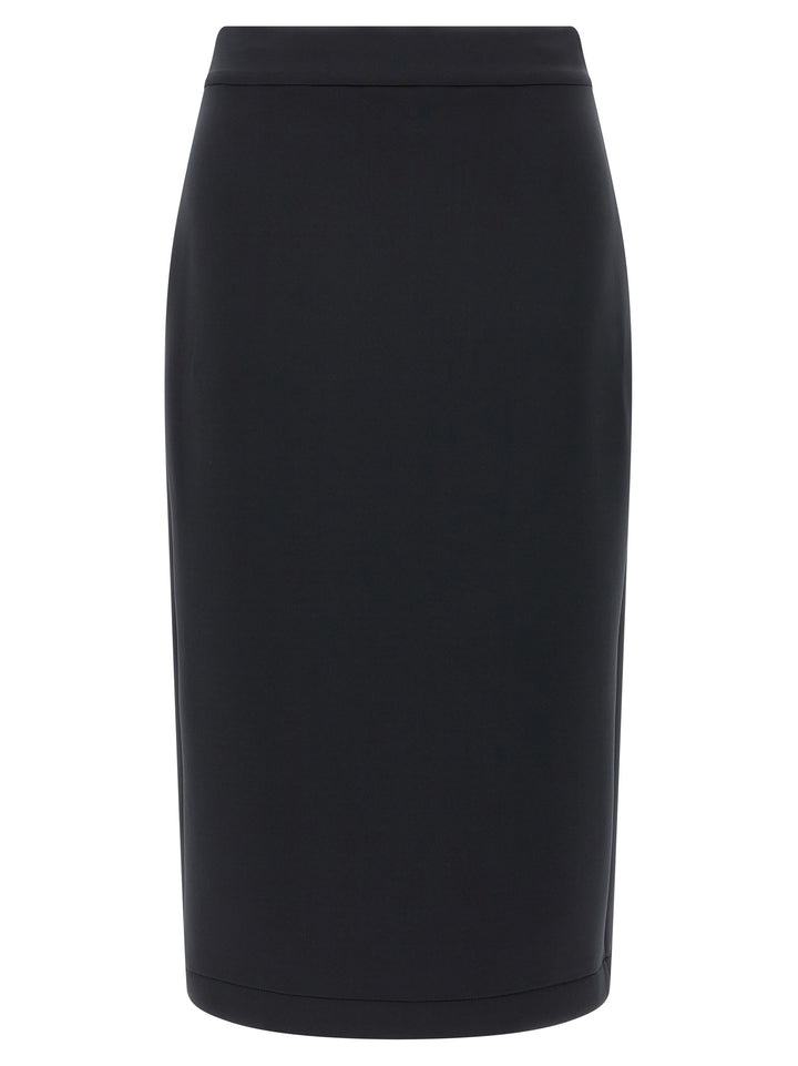 MONCLER GENIUS Black Polyester Midi Skirt