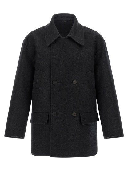 Fendi Gray Virgin Wool Coat