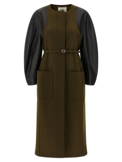 Fendi Bicolor Viscose Coat