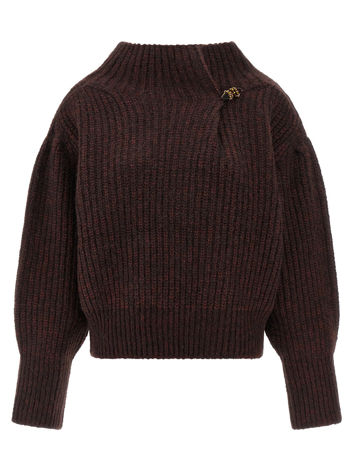 Dries Van Noten Bordeaux Wool Cardigan