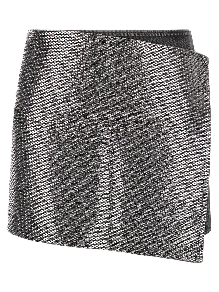 Haikure Gray Cotton Long Skirt
