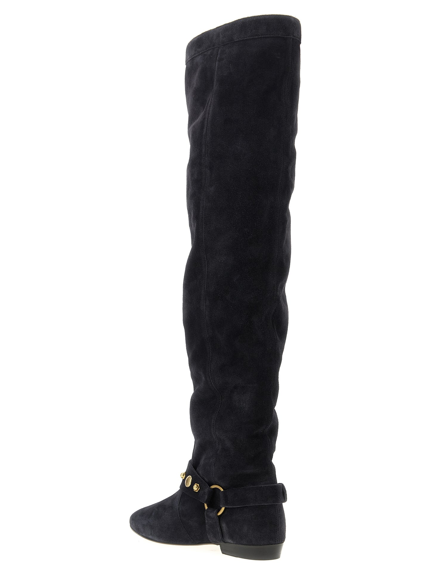 Isabel Marant Black Calfskin Over The Knee