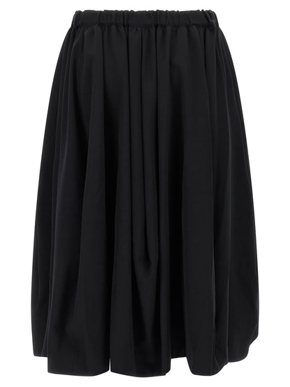 Comme Des Garçons Black Wool Mini Skirt