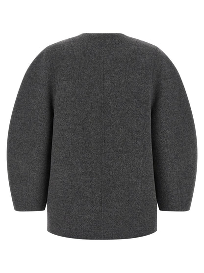 Fendi Gray Virgin Wool Coat