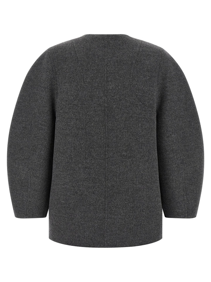 Fendi Gray Virgin Wool Coat