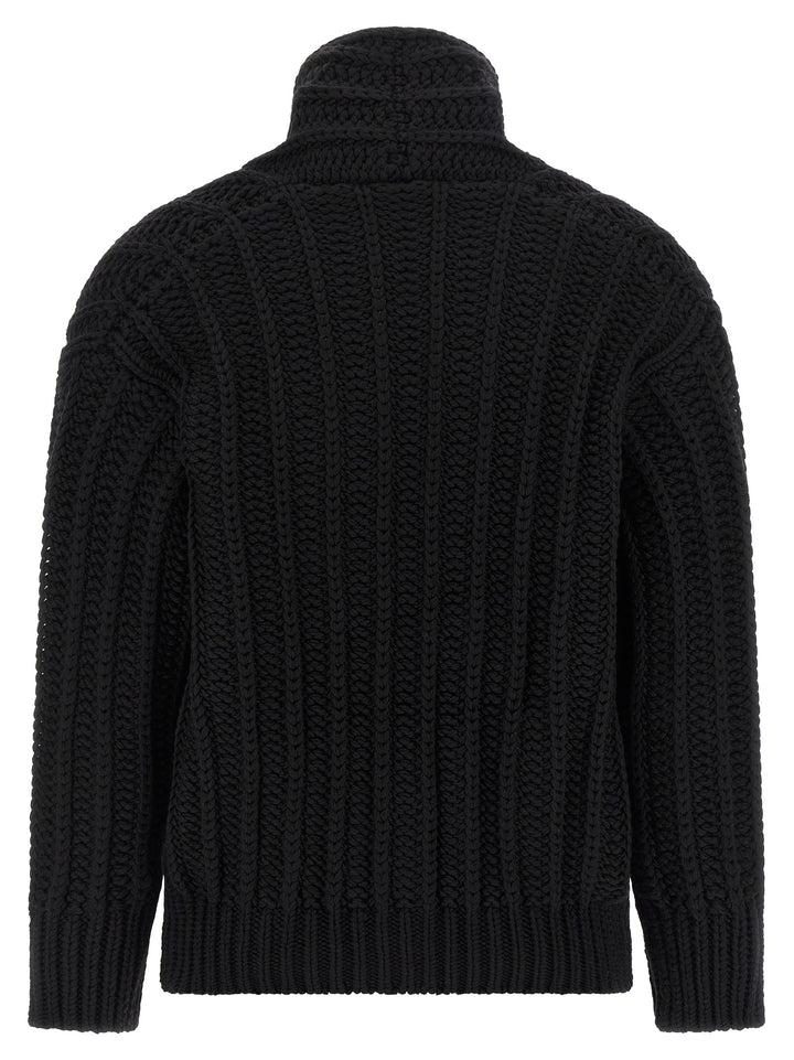 Dolce & Gabbana Black Virgin Wool Cardigan