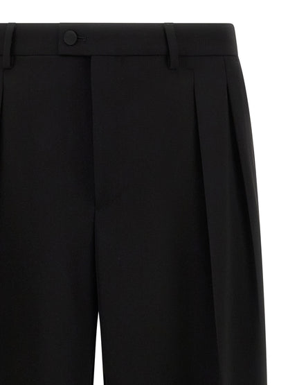 Dolce & Gabbana Black Virgin Wool Dress Pants