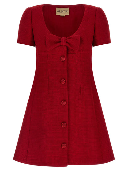Valentino Garavani Multicolor Virgin Wool Short Dress