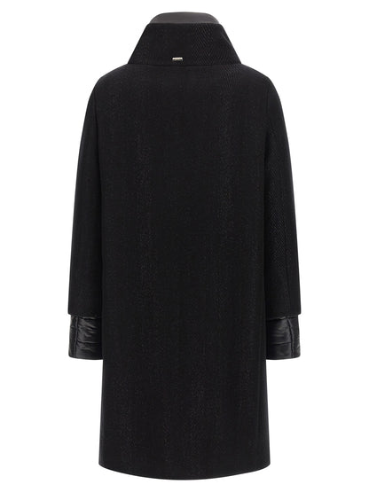 Herno Black Wool Coat