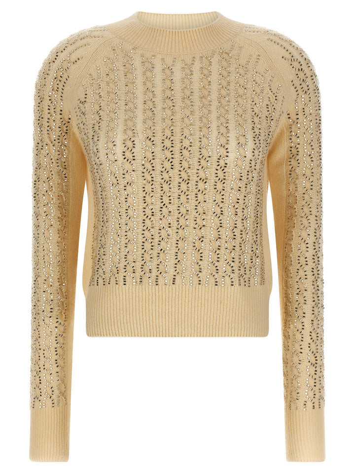 Ermanno Scervino Beige Virgin Wool Cardigan