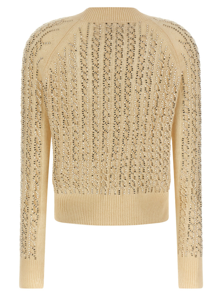 Ermanno Scervino Beige Virgin Wool Cardigan