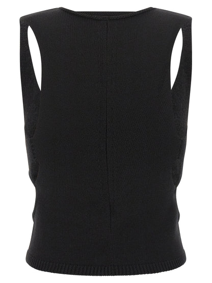 Rick Owens Black Wool Tank Tops