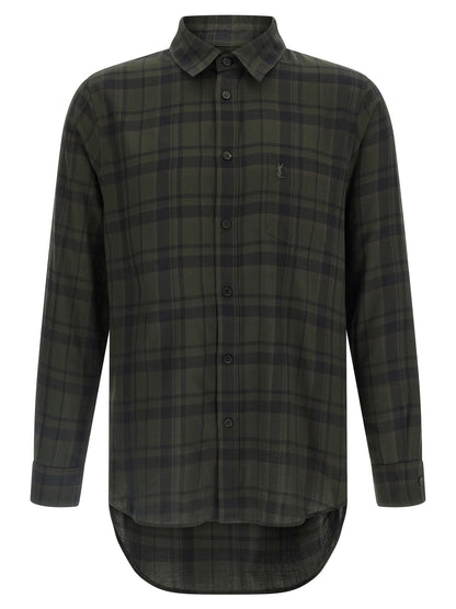 Saint Laurent Bicolor Cotton Blouse