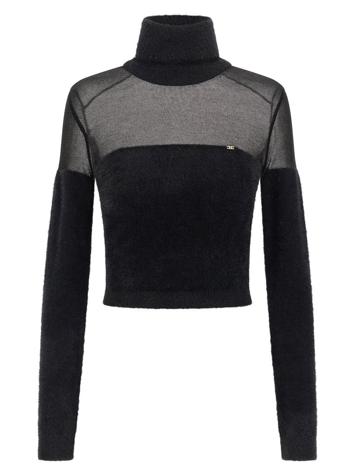 Elisabetta Franchi Black Polyamide Cardigan