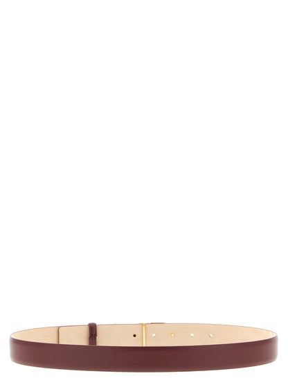 Khaite Bordeaux Calfskin Regular Belt