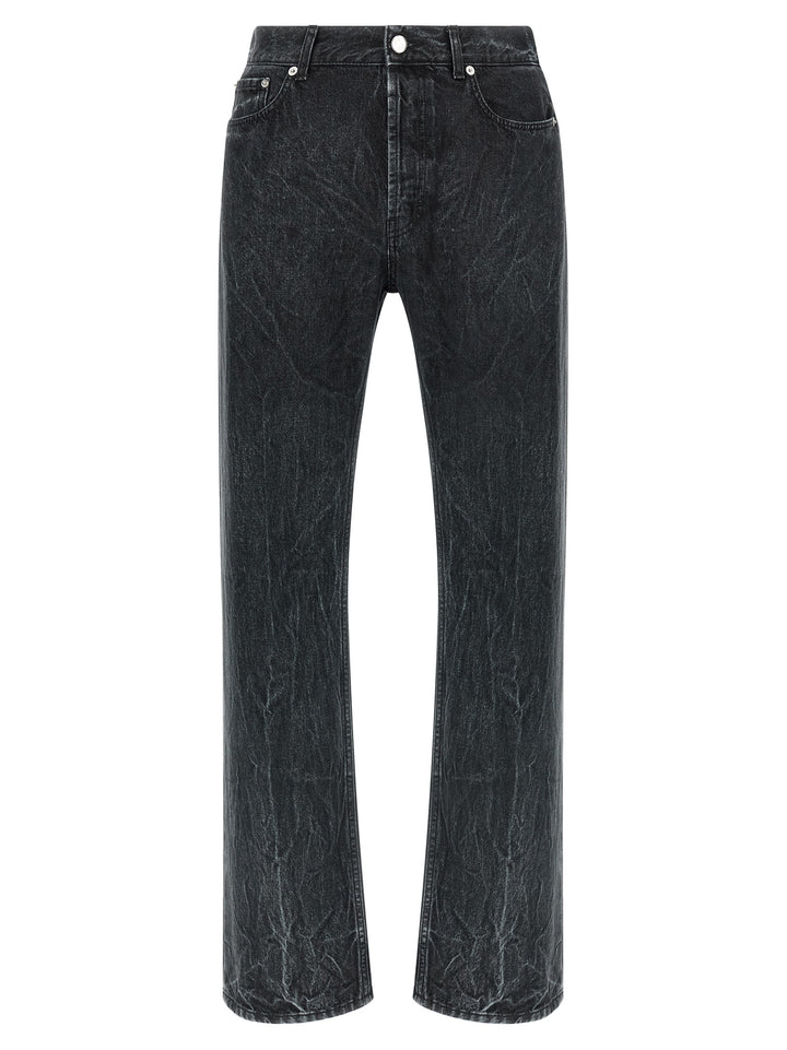 SÉFR Black Cotton Straight-Leg Jeans