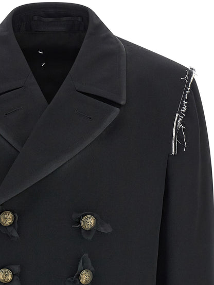 Maison Margiela Black Wool Coat
