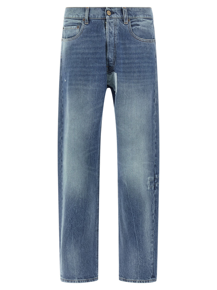 Maison Margiela Blue Cotton Straight-Leg Jeans