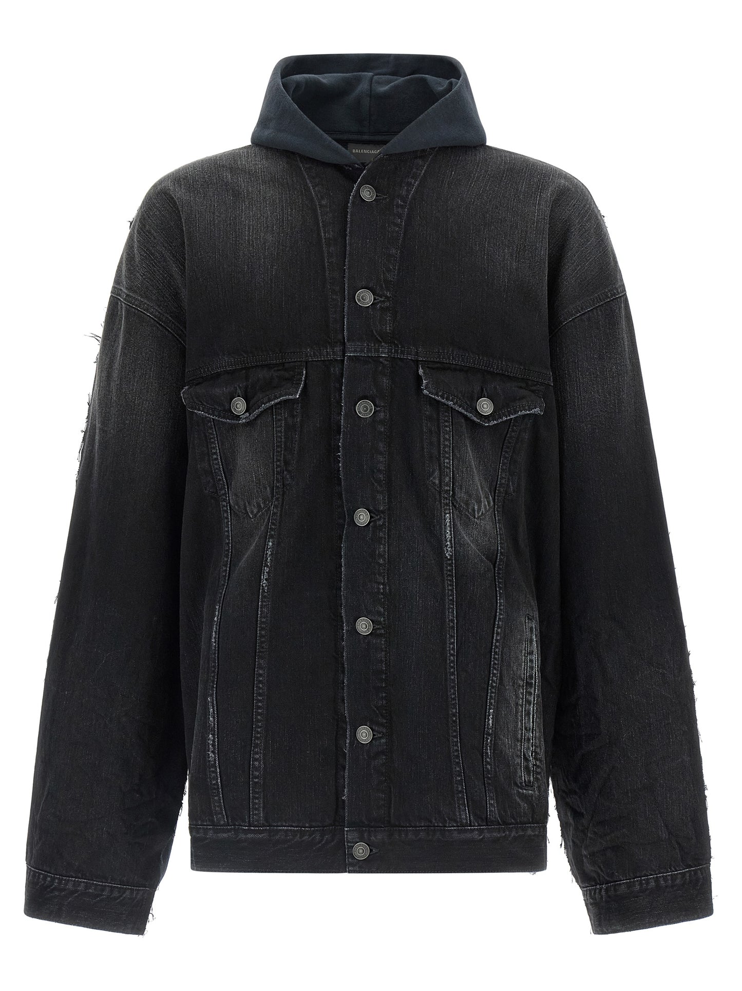 Balenciaga Black Cotton Denim Jacket