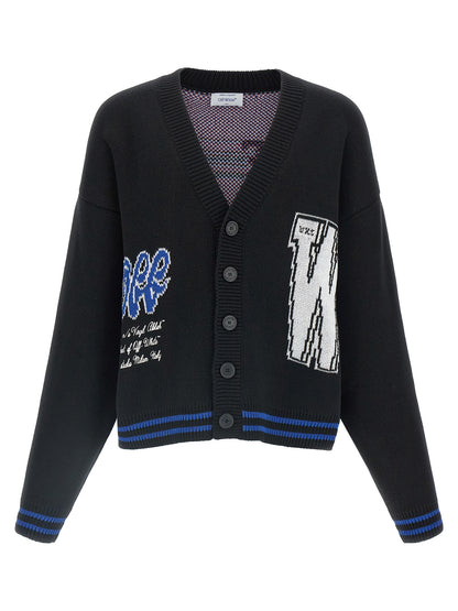 Off-White Black Cotton Cardigan