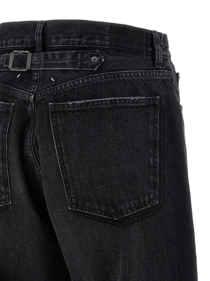Maison Margiela Black Cotton Straight-Leg Jeans